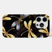 黄金のトンボのシームレスパターン Case-Mate iPhoneケース (裏面 (横))