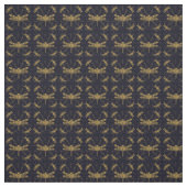 黄金のトンボ模様 – 暗 ファブリック (見本)
