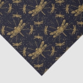黄金のトンボ模様 – 暗 薄葉紙 (詳細)
