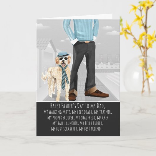 黄金のドードル カード (黄色い花)