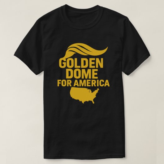 黄金のドーム・フォー・アメリカ：ヘア・シールドUSA" サテリカ Tシャツ (デザイン正面)