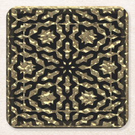 黄金のナゲットパターン スクエアペーパーコースター