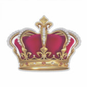 黄金のノミのデリスの王冠のデカール シール (正面)