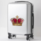黄金のノミのデリスの王冠のデカール シール (スーツケース)