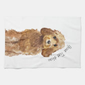 黄金のハニーコックパポ付きキッチンタオル キッチンタオル (横)