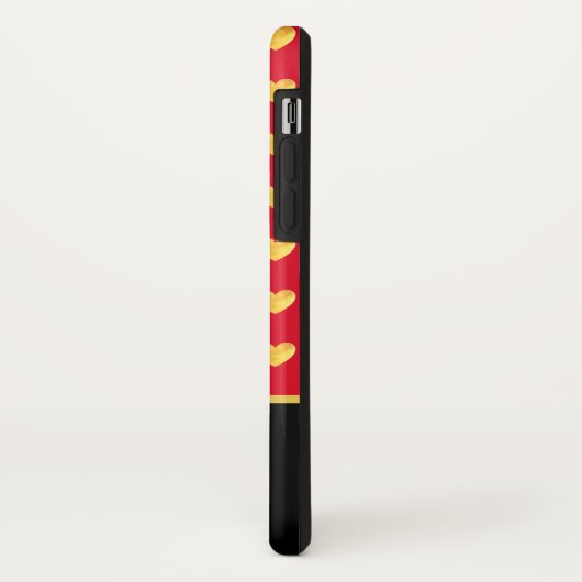 黄金のハートは赤、書道は黒 Case-Mate iPhoneケース (裏面/左)