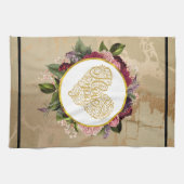 黄金のハートファンシーとフローラ キッチンタオル (横)