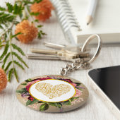 黄金のハートファンシーとフローラ キーホルダー (側面)