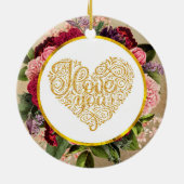 黄金のハートファンシーとフローラ セラミックオーナメント (裏面)