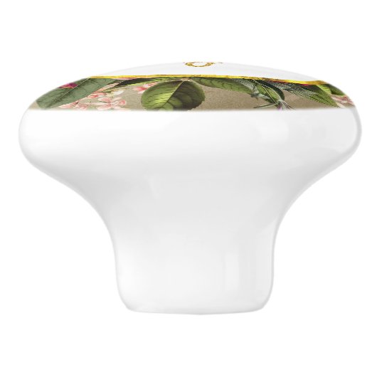 黄金のハートファンシーとフローラ セラミックノブ (側面)