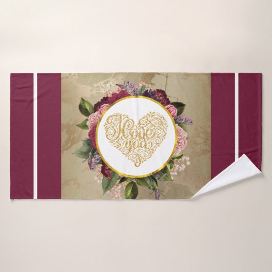 黄金のハートファンシーとフローラ バスタオルセット (バスタオル)