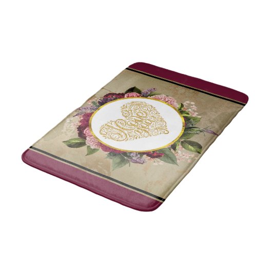 黄金のハートファンシーとフローラ バスマット (アングル)