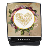 黄金のハートファンシーとフローラ バックパック (正面)