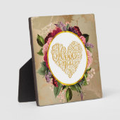 黄金のハートファンシーとフローラ フォトプラーク (正面)