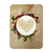 黄金のハートファンシーとフローラ マグネット (縦)