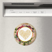 黄金のハートファンシーとフローラ マグネット (インサイチュ (食洗機))