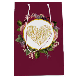 黄金のハートファンシーとフローラ ミディアムペーパーバッグ