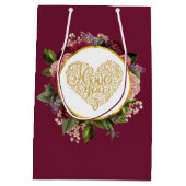 黄金のハートファンシーとフローラ ミディアムペーパーバッグ (裏面)