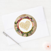 黄金のハートファンシーとフローラ ラウンドシール (封筒)