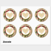 黄金のハートファンシーとフローラ ラウンドシール (シート)