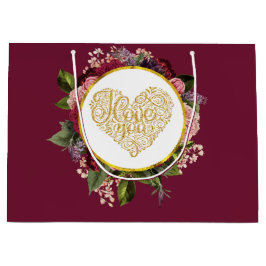 黄金のハートファンシーとフローラ ラージペーパーバッグ