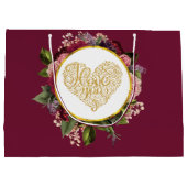 黄金のハートファンシーとフローラ ラージペーパーバッグ (裏面)