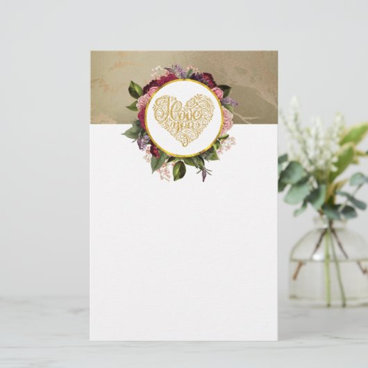 黄金のハートファンシーとフローラ 便箋 (スタンド正面)