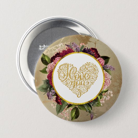 黄金のハートファンシーとフローラ 缶バッジ (正面&裏面)