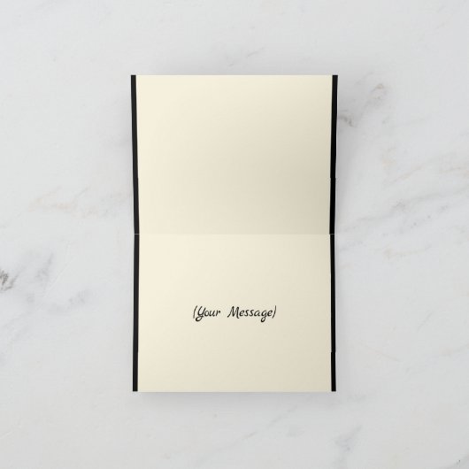 黄金のハート感謝してい、私の花の女の子であるために サンキューカード (内部)