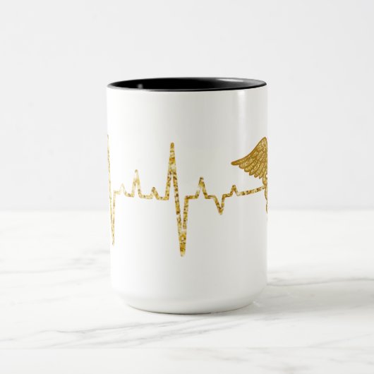 黄金のハート率(カドゥセウス記号マグ付き) マグカップ (中央)