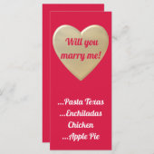 黄金のハート メニュー (正面/裏面)