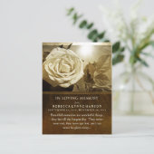 黄金のバラメモリ悔やみや弔慰ありがとうポストカード ポストカード (スタンド正面)