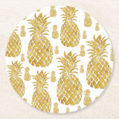 黄金のパイナップル ラウンドペーパーコースター (正面)