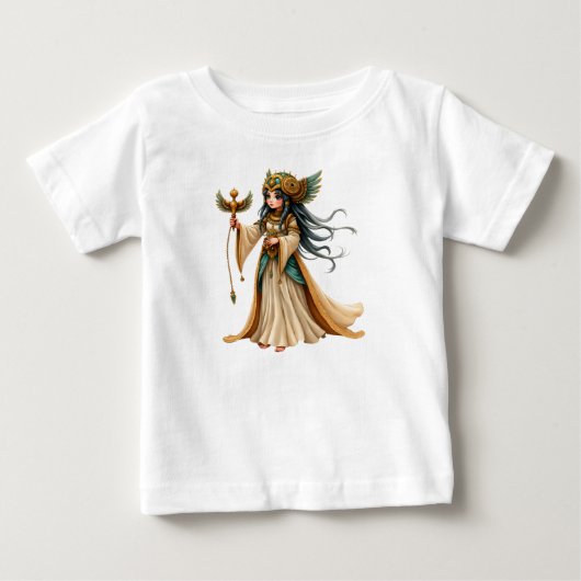 黄金のピラミッドの天の巫女 ベビーTシャツ (正面)