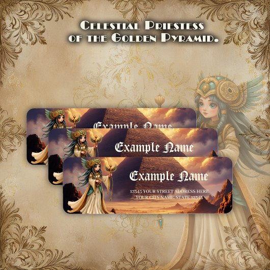 黄金のピラミッドの天界の巫女 ラベル