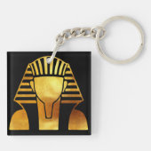 黄金のファラオの遺産:エジプトのマスク キーホルダー (裏面)