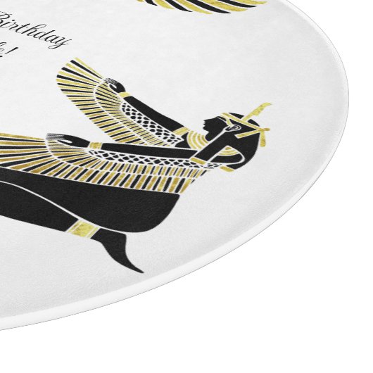 黄金のファラオ賛美の作品:古代エジプト美術 カッティングボード (角)