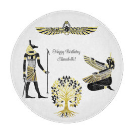 黄金のファラオ賛美の作品：古代エジプト美術 カッティングボード