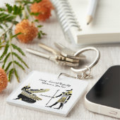 黄金のファラオ賛美の作品:古代エジプト美術 キーホルダー (正面右)