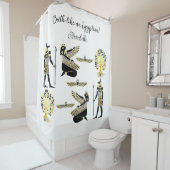 黄金のファラオ賛美の作品：古代エジプト美術 シャワーカーテン (インサイチュ)