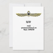 黄金のファラオ賛美の作品：古代エジプト美術 招待状 (裏面)