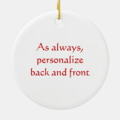 黄金のファンでクリスマスをお祝い セラミックオーナメント (裏面)