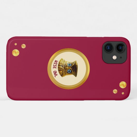 黄金のフクロウと黄金の紙吹雪 Case-Mate iPhoneケース (裏面(横))