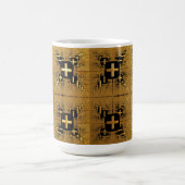 黄金のフラクタルクロス コーヒーマグカップ (中央)