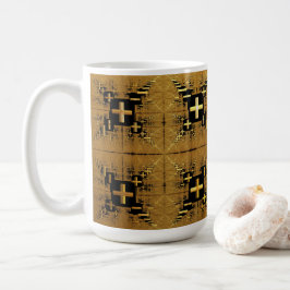 黄金のフラクタルクロス コーヒーマグカップ