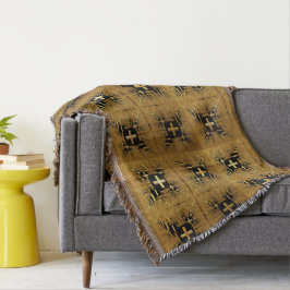 黄金のフラクタルクロス スローブランケット