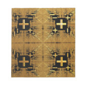 黄金のフラクタルクロス ノートパッド (正面)