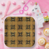 黄金のフラクタルクロス ペーパープレート (パーティー)