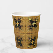 黄金のフラクタルクロス 紙コップ (正面)