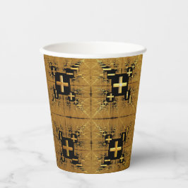 黄金のフラクタルクロス 紙コップ